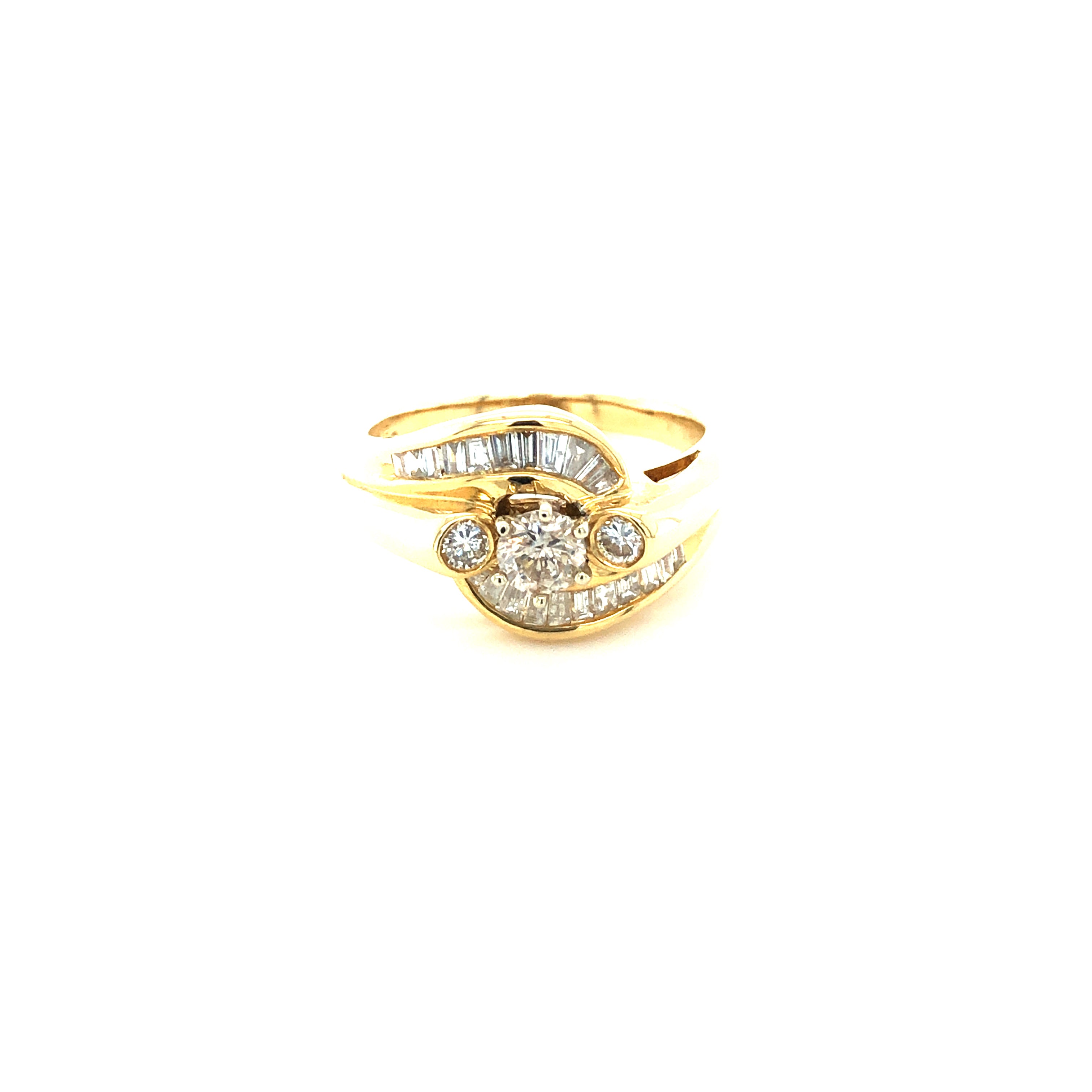 14k Yellow Gold Diamond Ring - Barbara Anne's Jewelry 